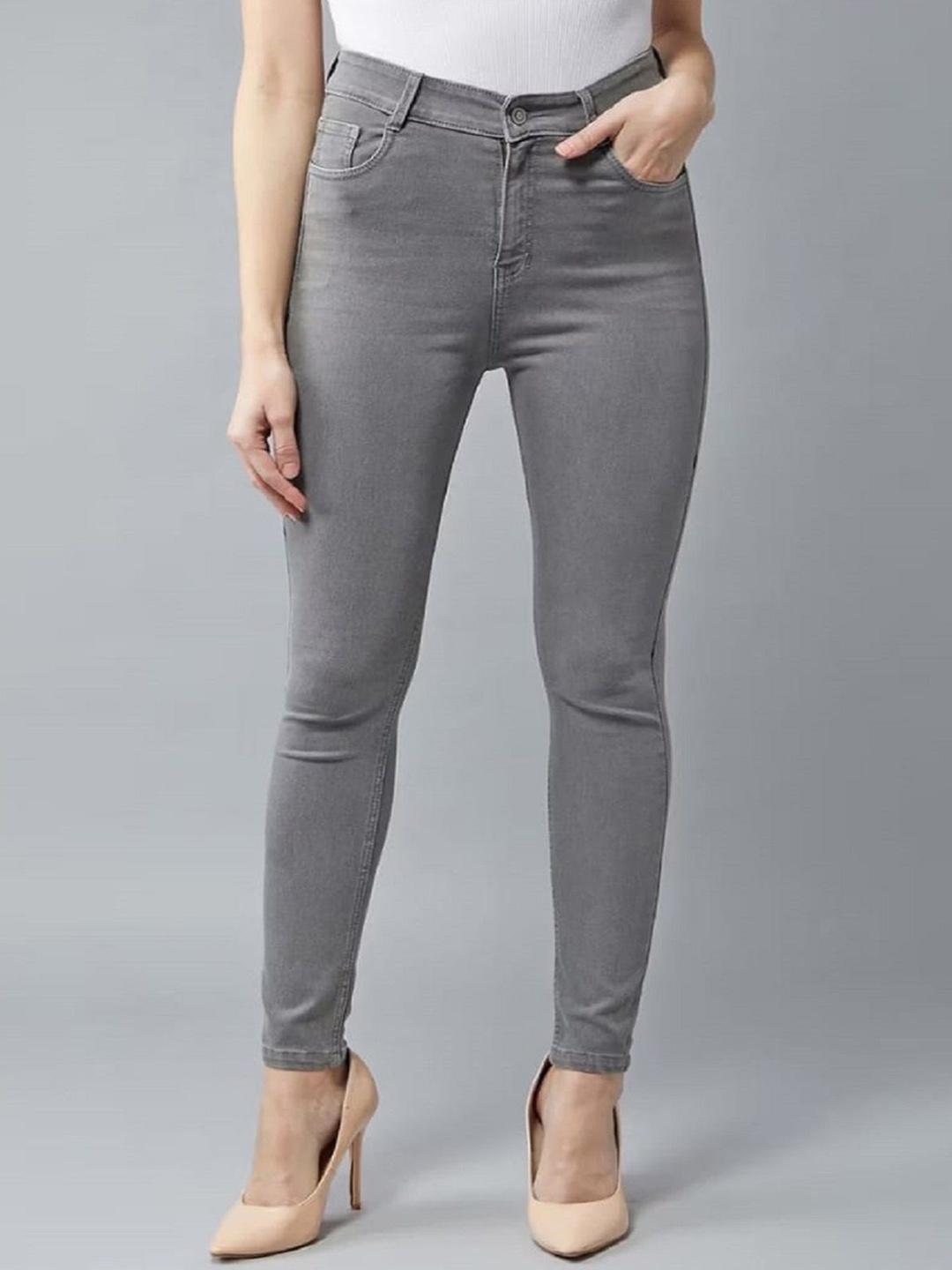 

Perfect Outlet Women High-Rise Stretchable Jeans, Grey