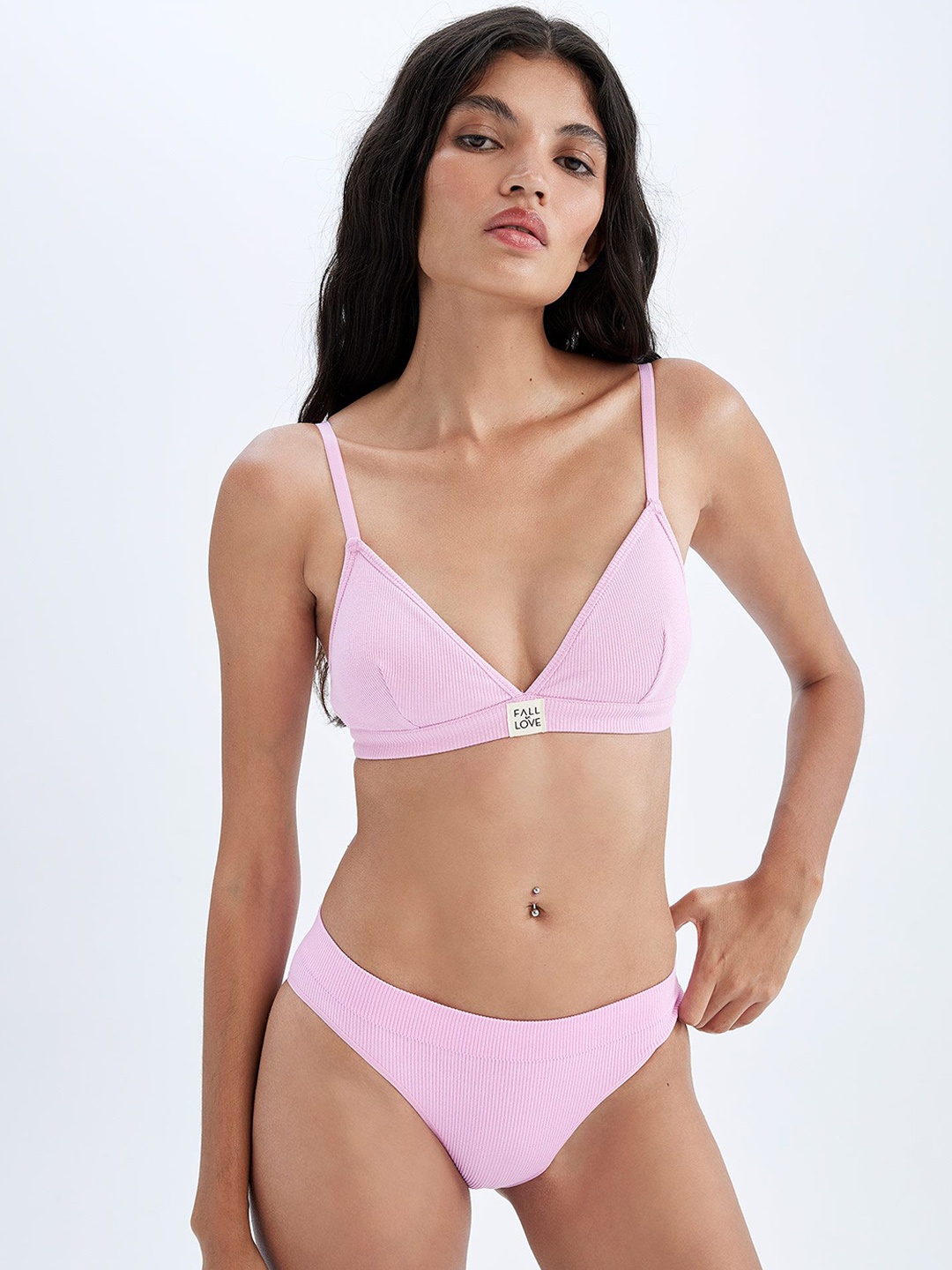 

DeFacto Ribbed Basic Briefs, Pink