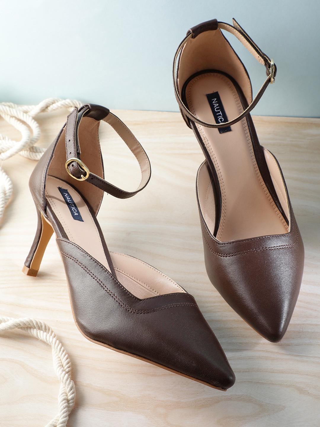 

Nautica Slim Heeled Pumps, Brown