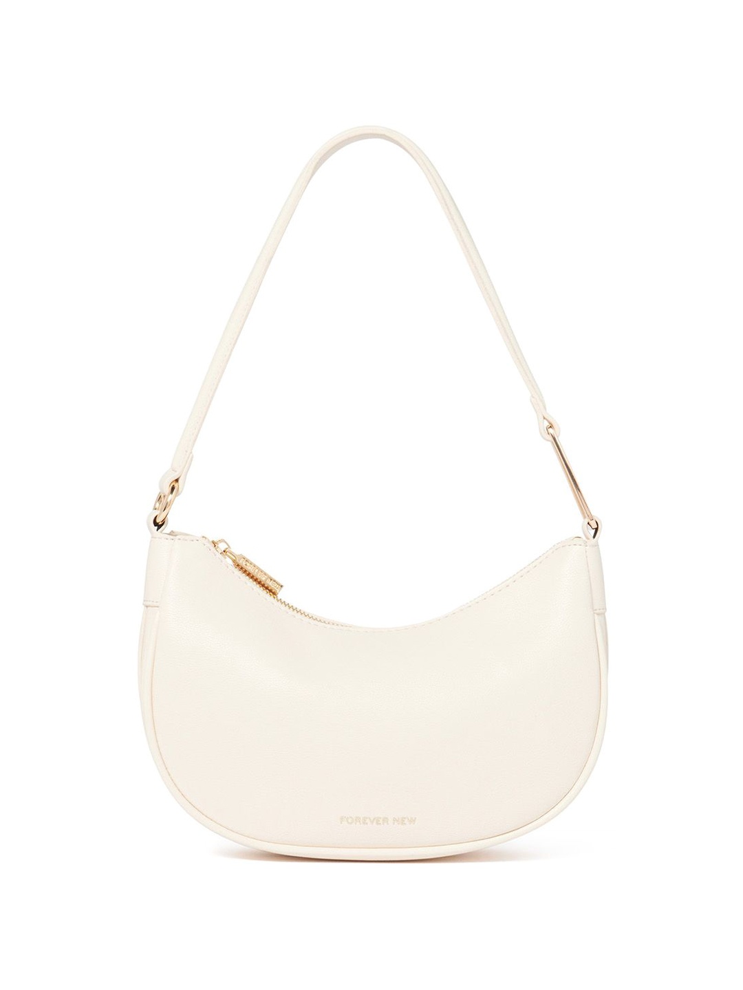 

Forever New PU Half Moon Hobo Bag with Fringed, White