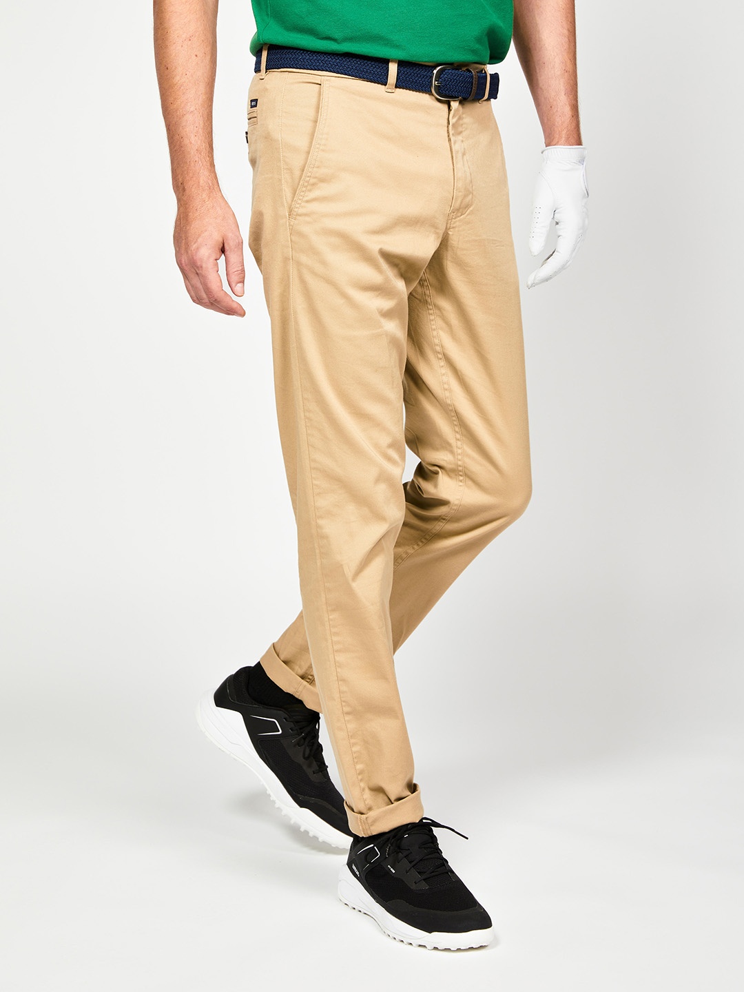 

Inesis By Decathlon Men Beige Cotton Chino Trousers