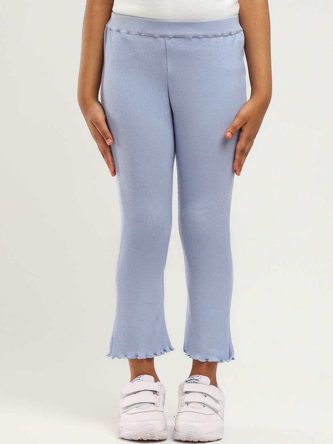 

Somersault Girls Relaxed High-Rise Cotton Trousers, Blue