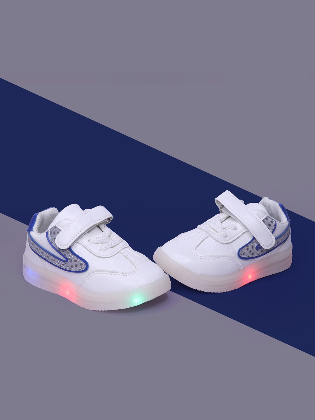 

BAESD Unisex Kids Colourblocked PU Slip-On Sneakers, White