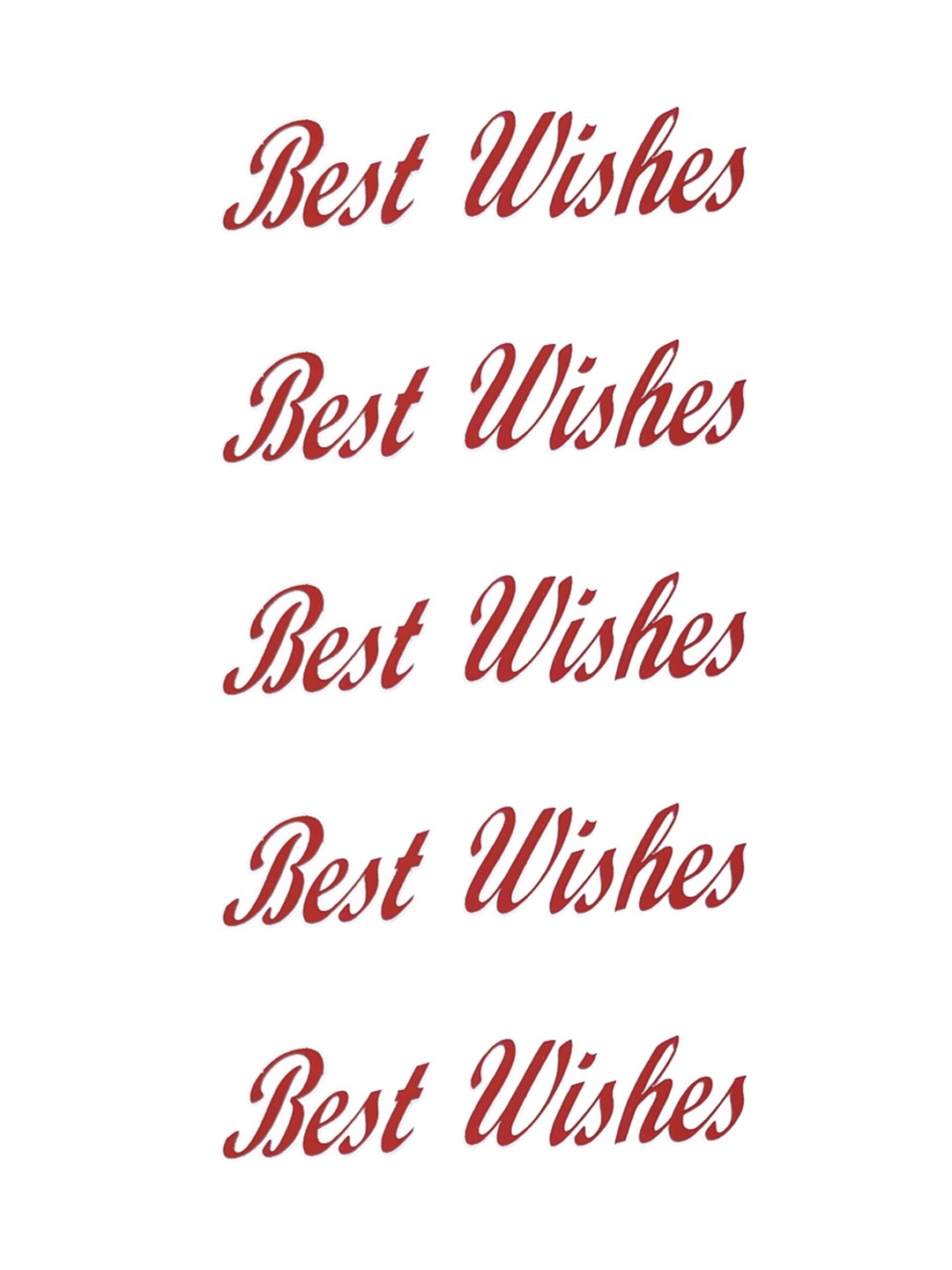 

Comet Busters Set Of 5 Self-Adhesive Best Wishes Envelope Stickers, Red