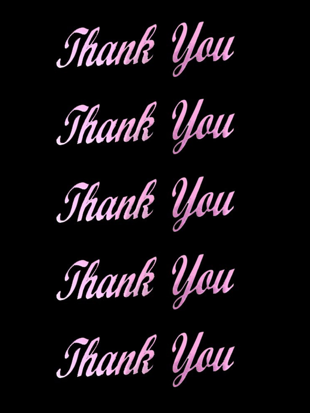 

Comet Busters Set Of 5 Self-Adhesive Thank You Envelope Stickers, Pink