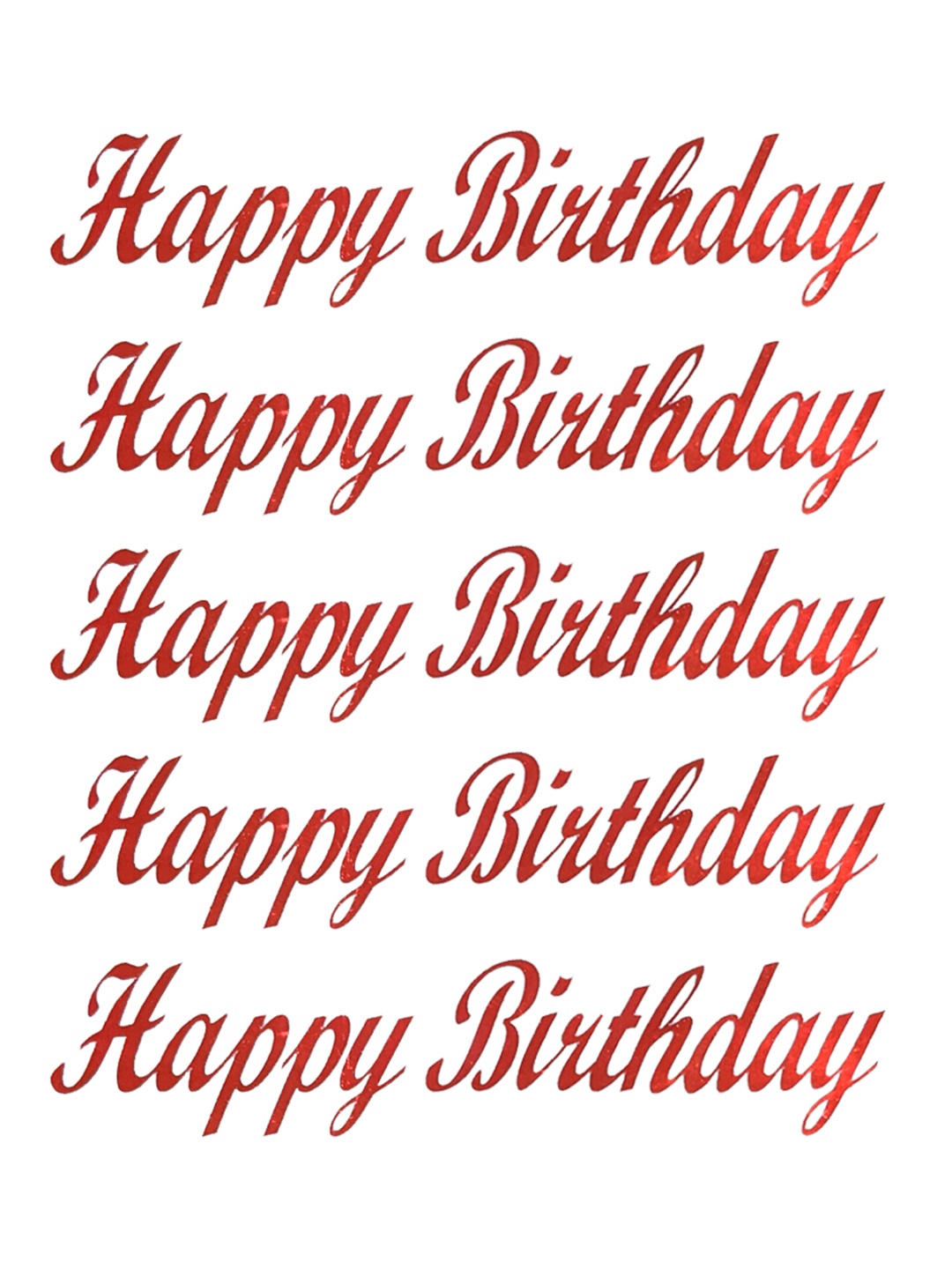 

Comet Busters Set Of 5 Self-Adhesive Happy Birthday Envelope Stickers, Red