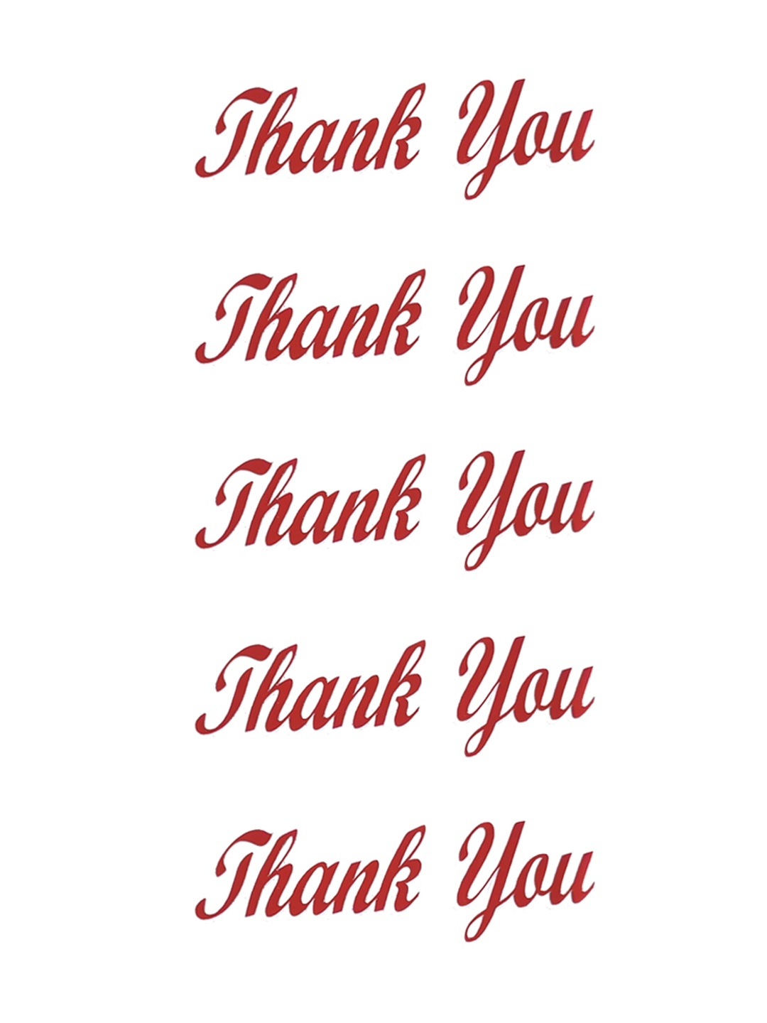

Comet Busters Set Of 5 Self-Adhesive Thank You Envelope Stickers, Red