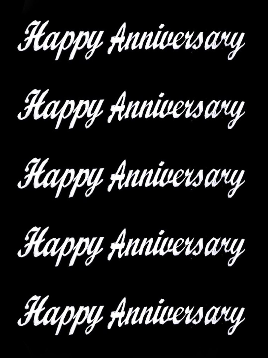 

Comet Busters Set Of 5 Self-Adhesive Happy Anniversary Envelope Stickers, Silver