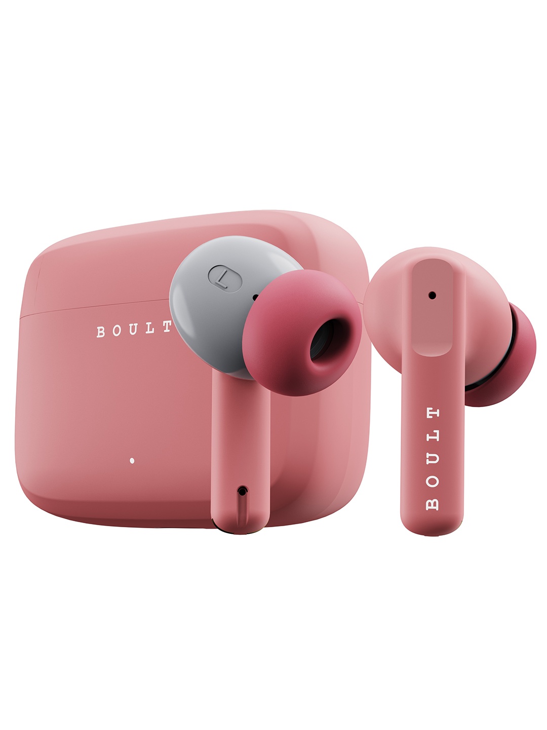 

BOULT AUDIO 60Hr Battery Quad Mic ENC 50ms Ultra Low Latency 5.3 Octave Bluetooth, Pink