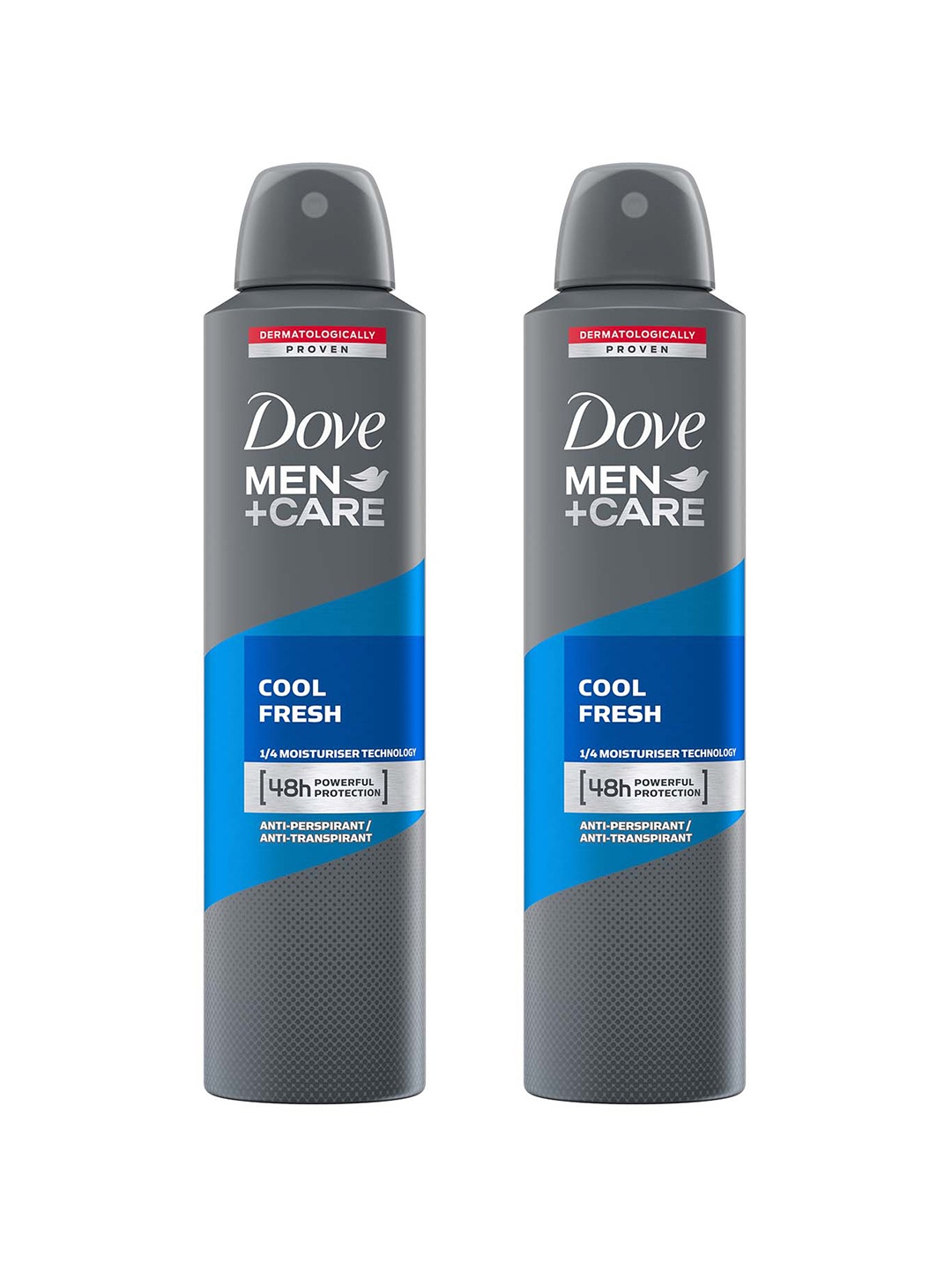 

Dove Men Set Of 2 +Care Cool Fresh Dry Spray Antiperspirant Deodorant - 250ml Each, Blue