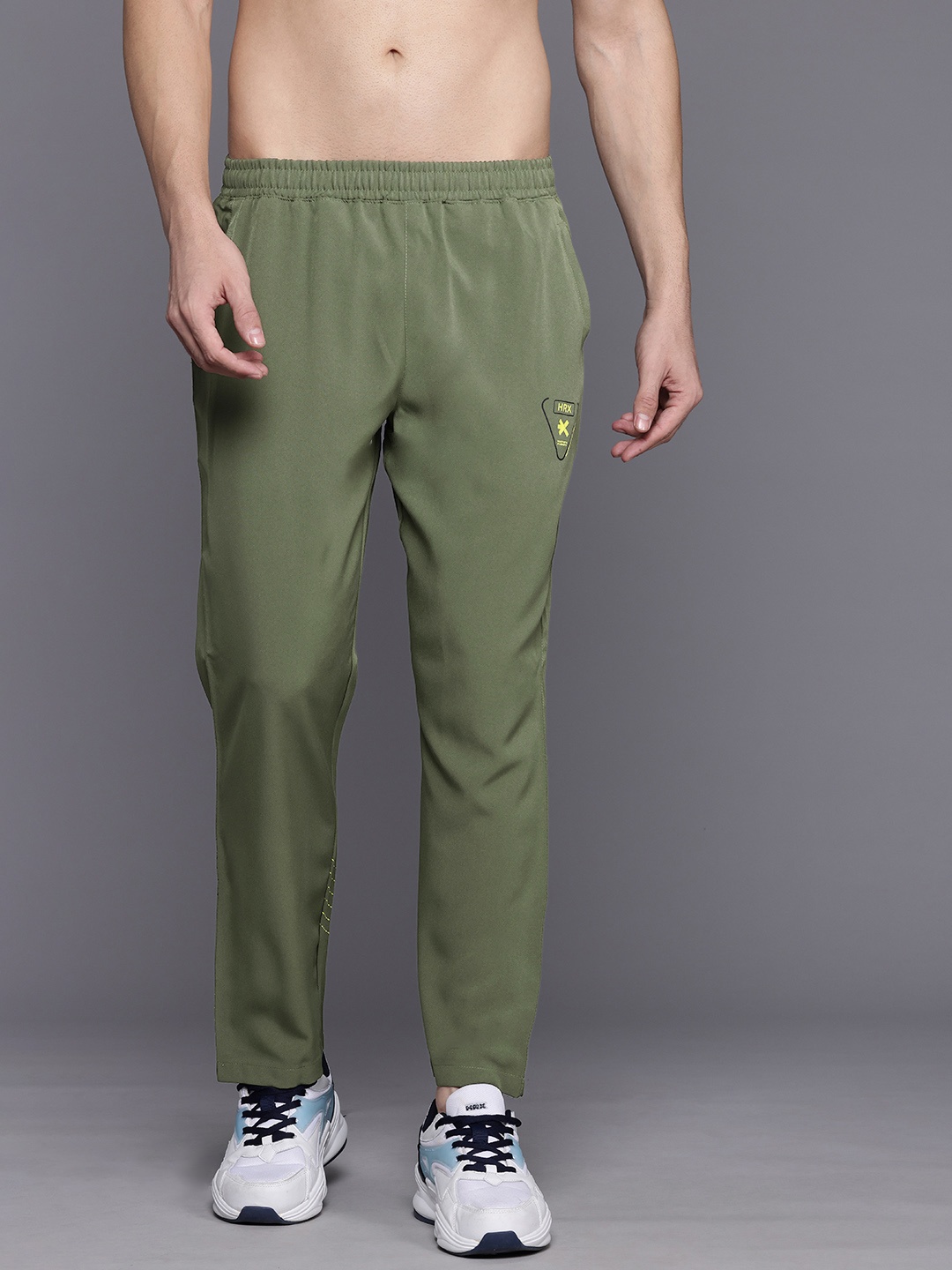 

HRX by Hrithik Roshan Men Rapid-Dry Running Track pants, Green