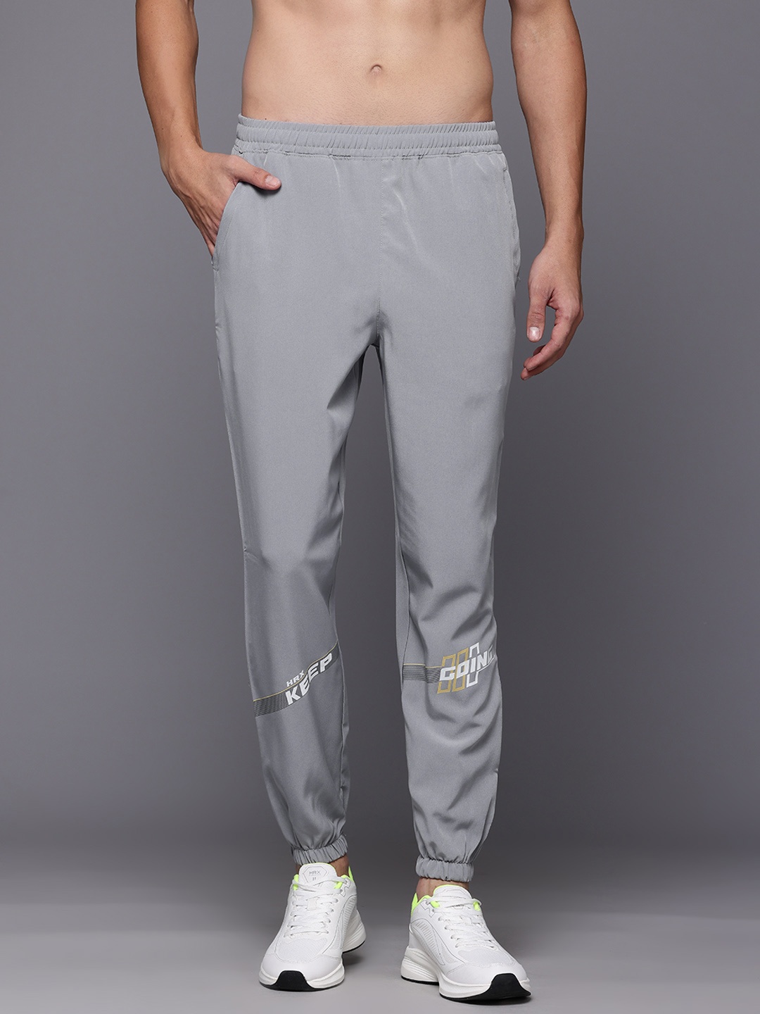 

HRX by Hrithik Roshan Men Rapid-Dry Running Joggers, Grey