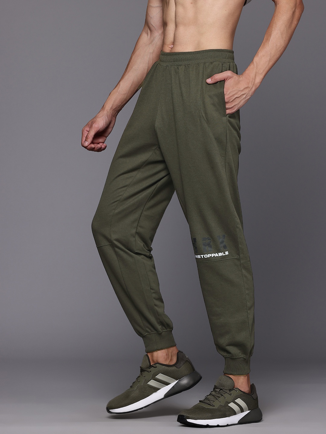 

HRX by Hrithik Roshan Men Training Joggers, Olive