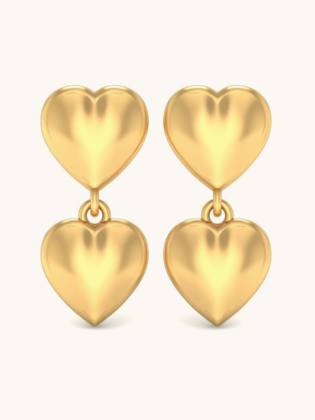 

Mabel 925 Sterling Silver 18KT Gold Plated Heart Shaped Heart Drop Earrings