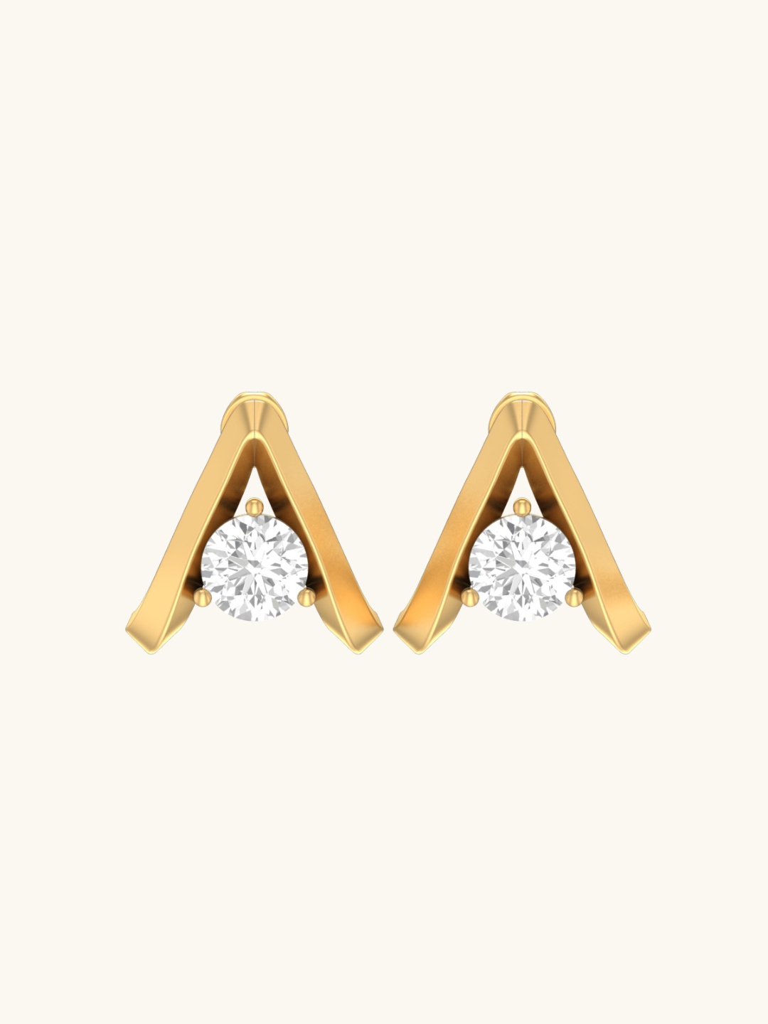 

Mabel 18 KT Gold Plated Cubic Zirconia 925 Sterling Silver Studs