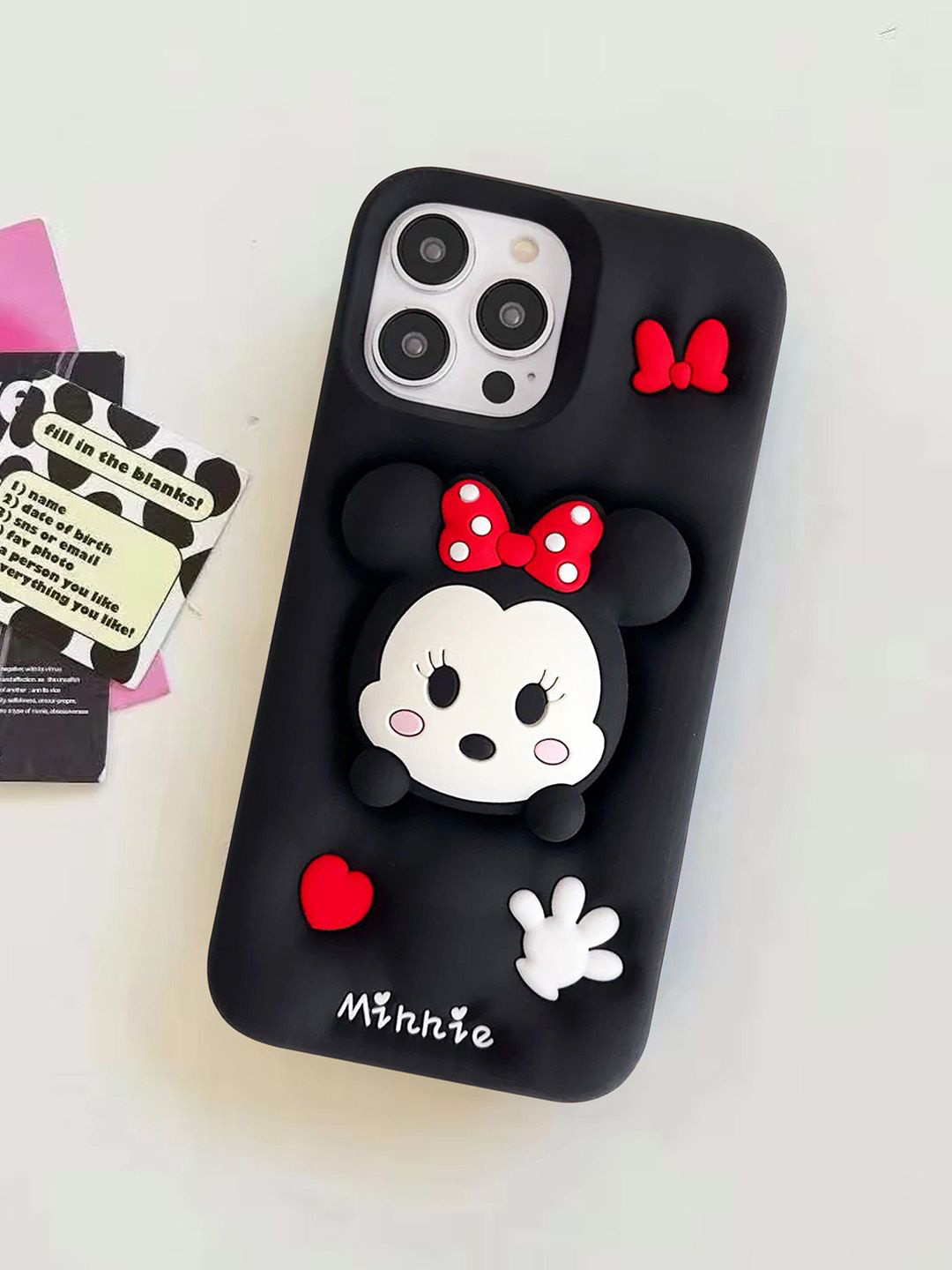 

TREEMODA Cartoon Characters Printed iPhone 12 Back Case Mobile Accessories, Black