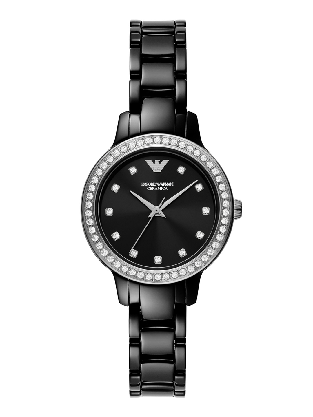 

Emporio Armani Women Ceramic Straps Analogue Watch AR70008, Black