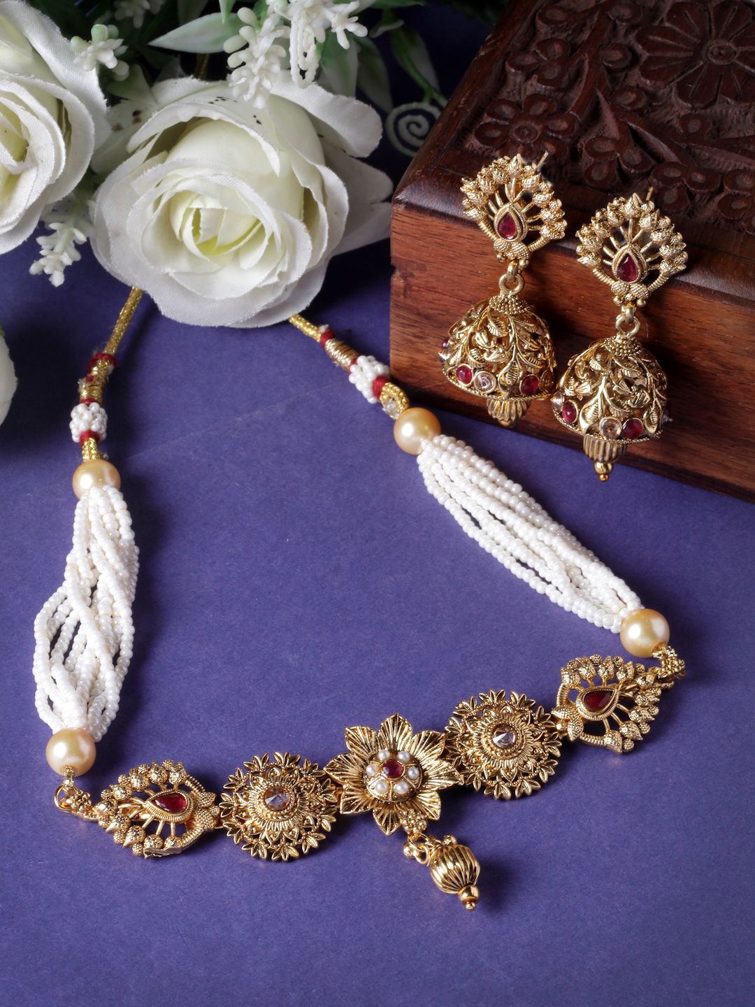 

Sukkhi Gold Plated Beaded Jewellery Set