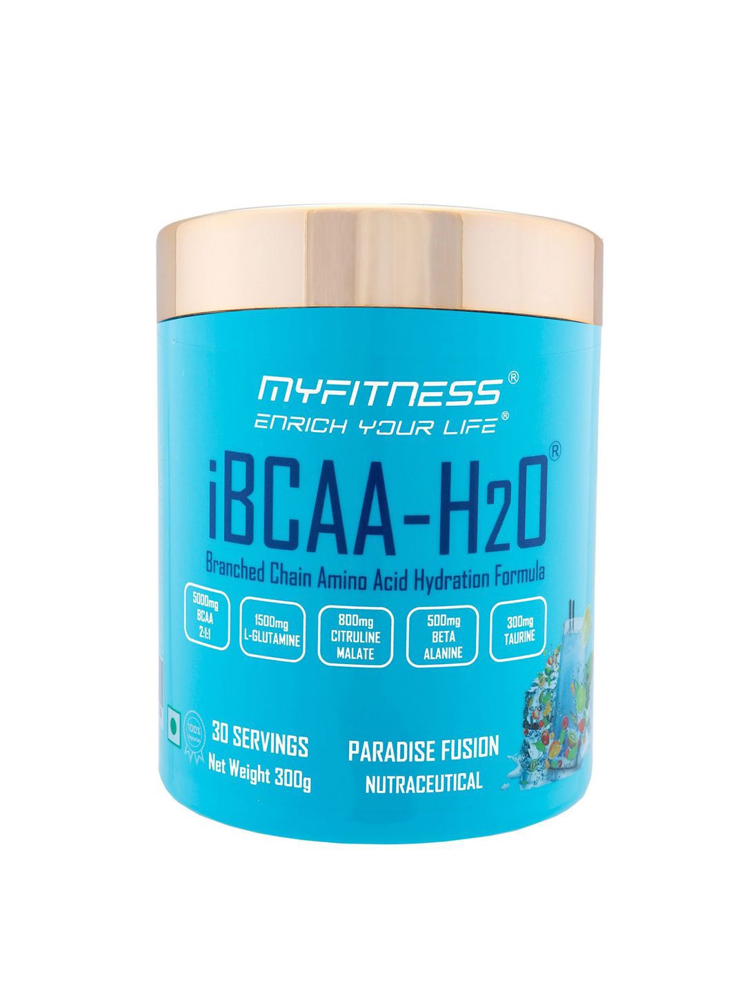 

Myfitness iBCAA H2O 30 Servings Powerful Intra Workout- 300 gms, Blue