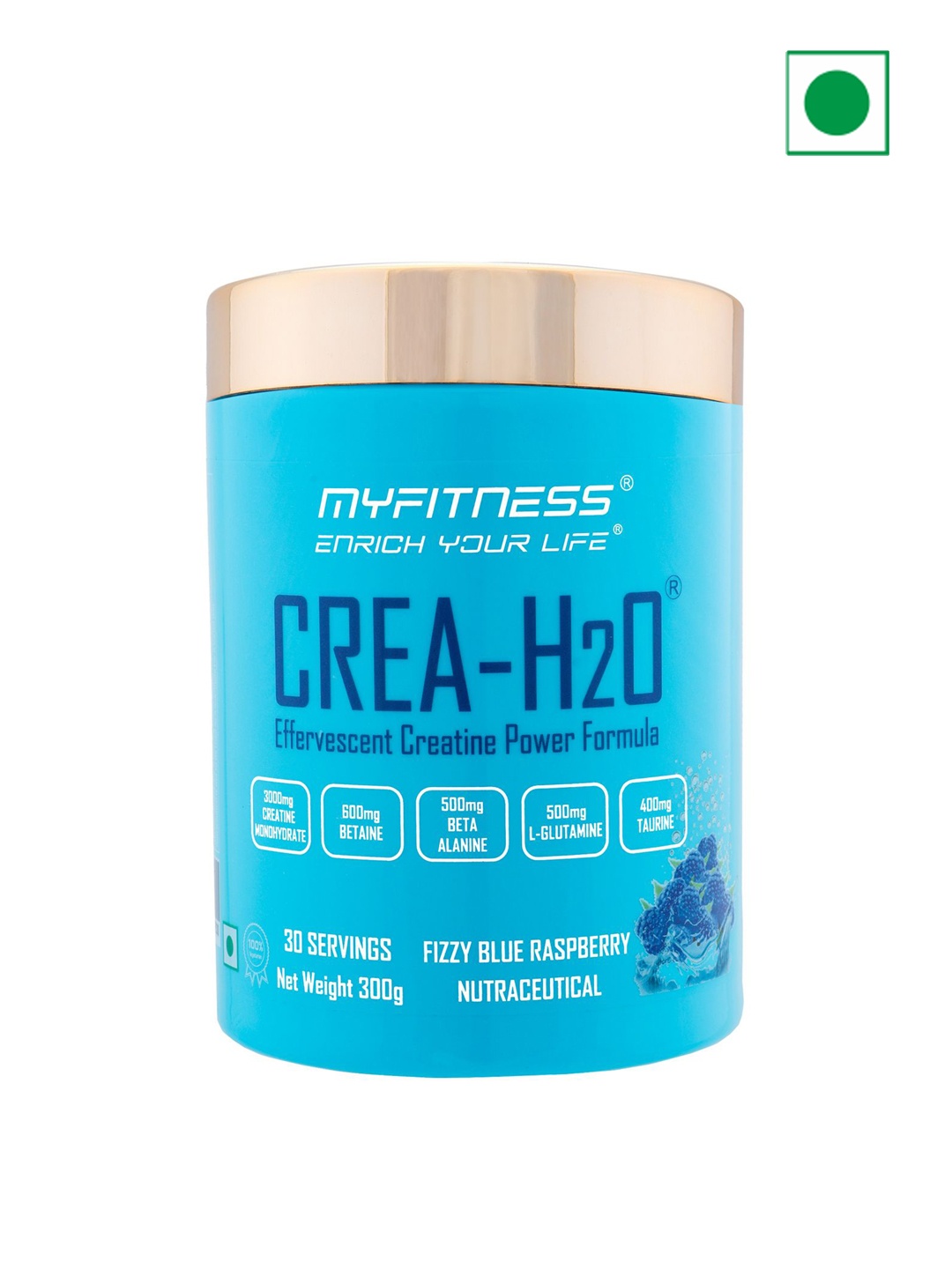 

Myfitness CREA-H2O Effervescent Creatine Power Formula With Blue Raspberry 300 gms