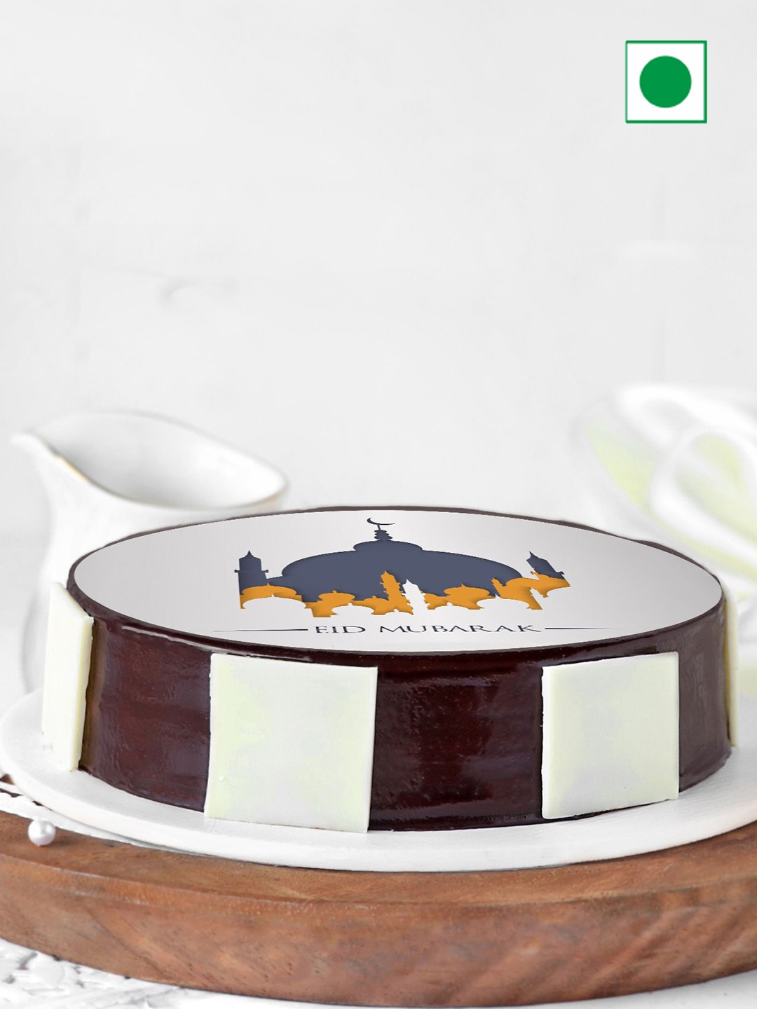 

IGP Chocolate Flavour Eggless Round Cake 1Kg, Brown
