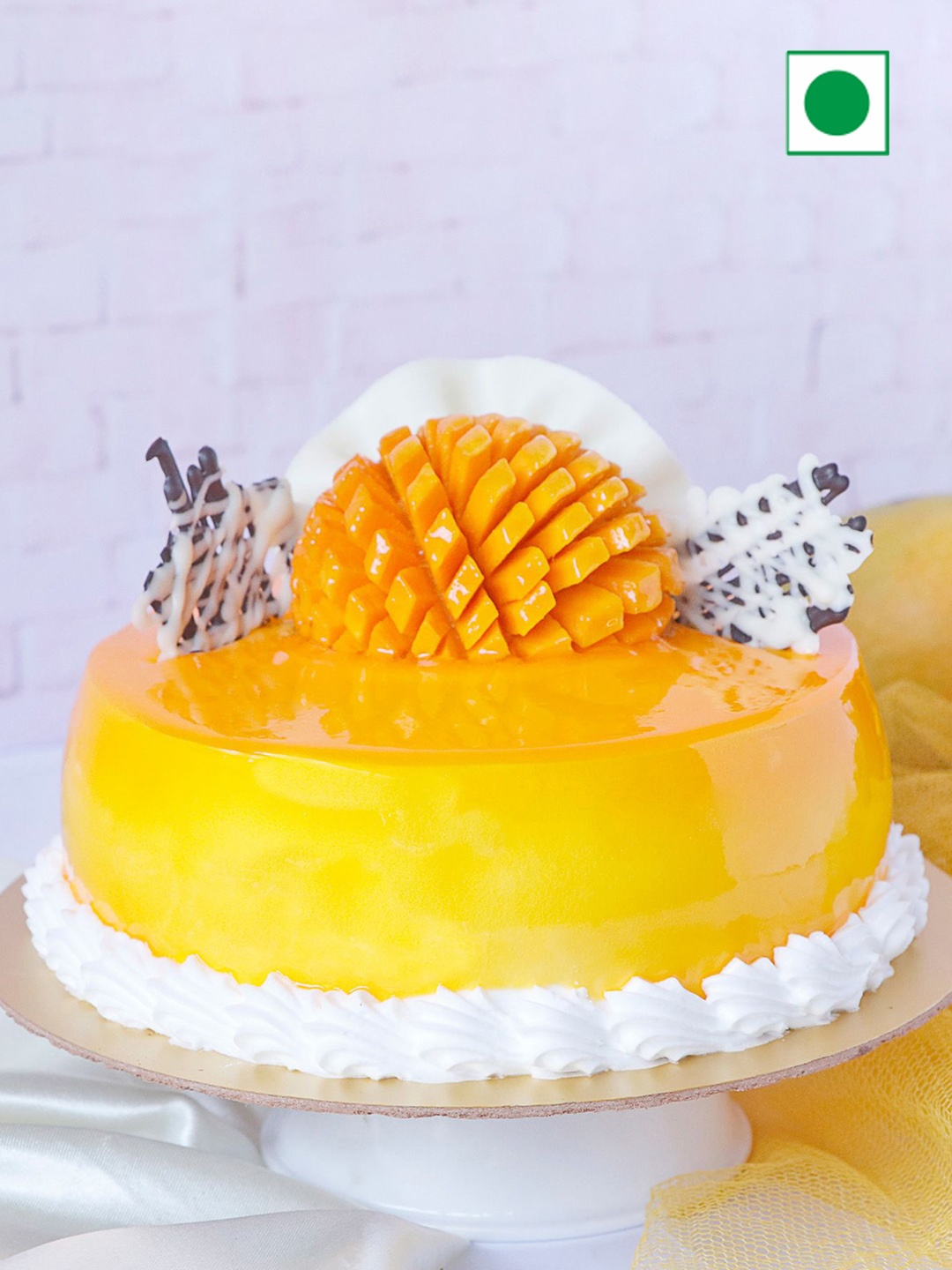 

IGP Mango Flavour Eggless Round Cake- 1 Kg, Yellow