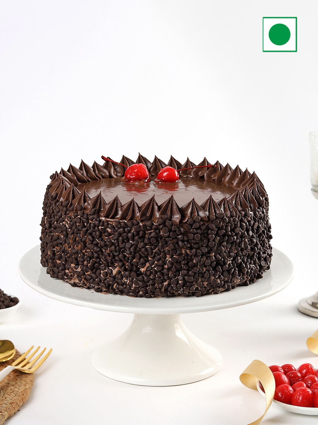 

IGP Chocolatey Flavour Eggless Round Cakes 1Kg, Black