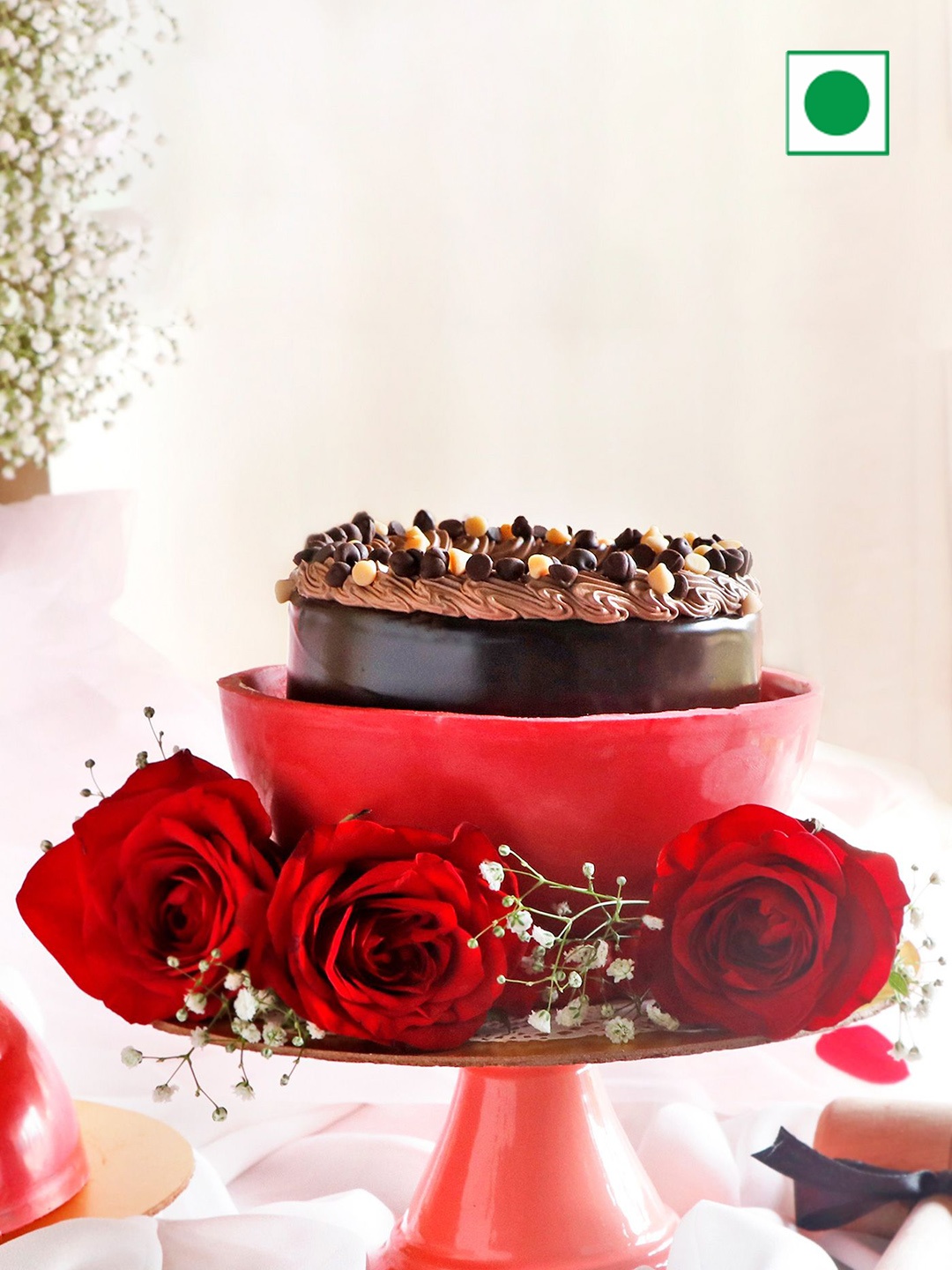 

IGP Chocolatey Flavour Eggless Round Cakes 1Kg, Black