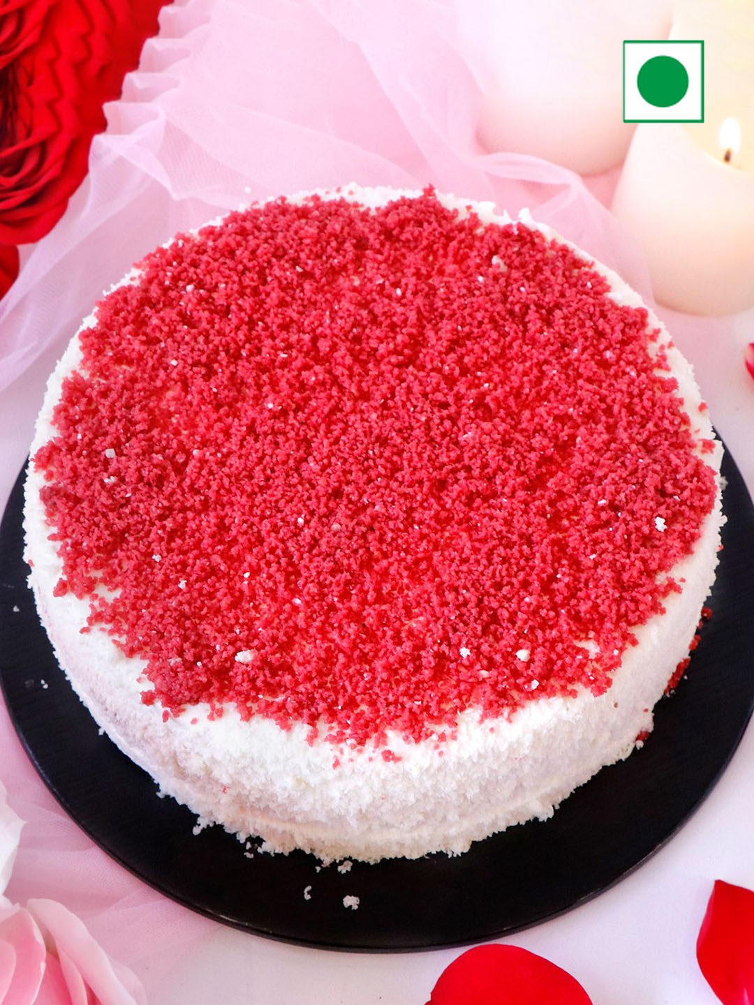 

IGP Red Velvet Flavour Eggless Round Cakes 500gm
