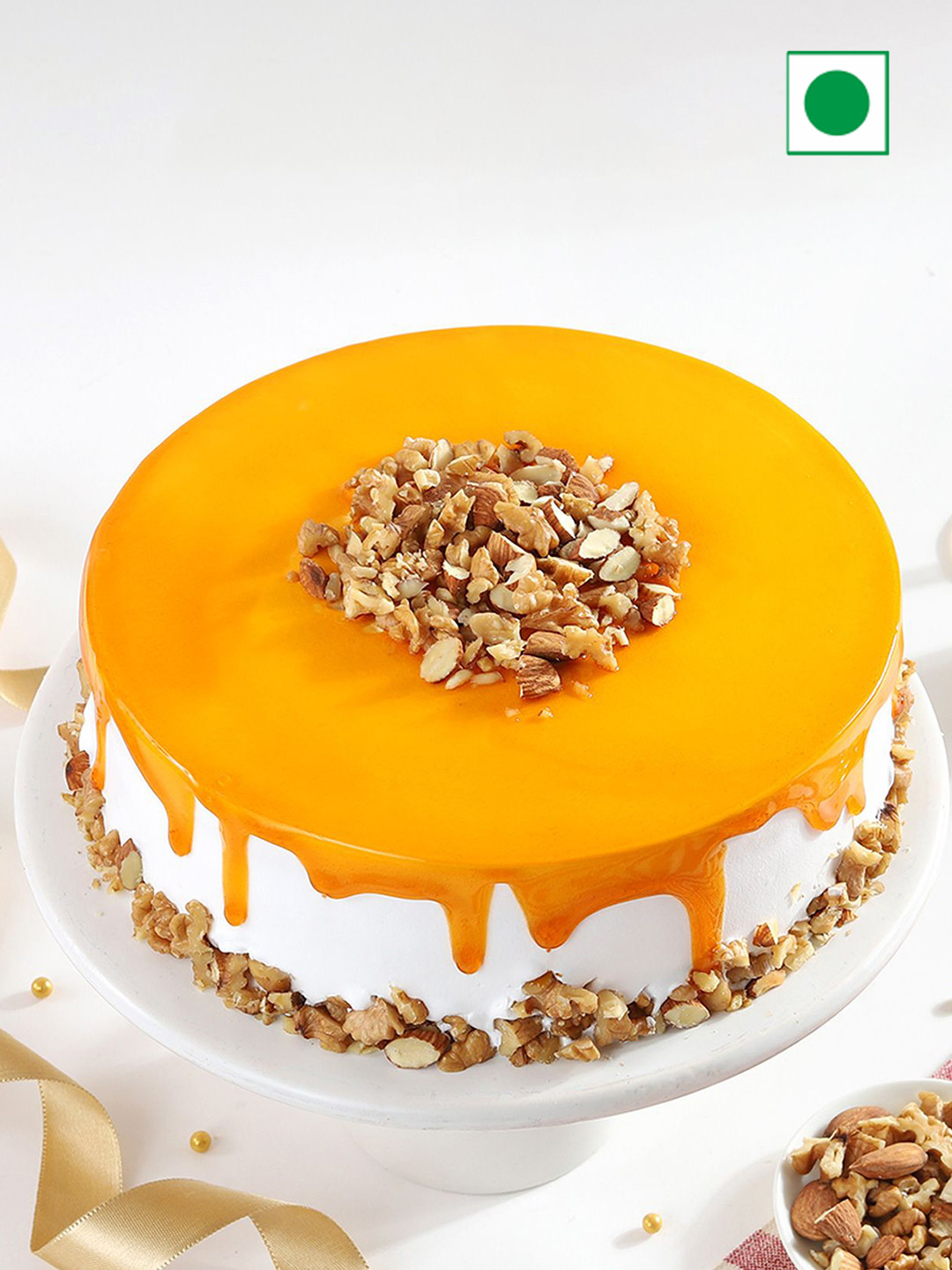 

IGP Special Caramel Eggless Round Cake-1kg, Orange