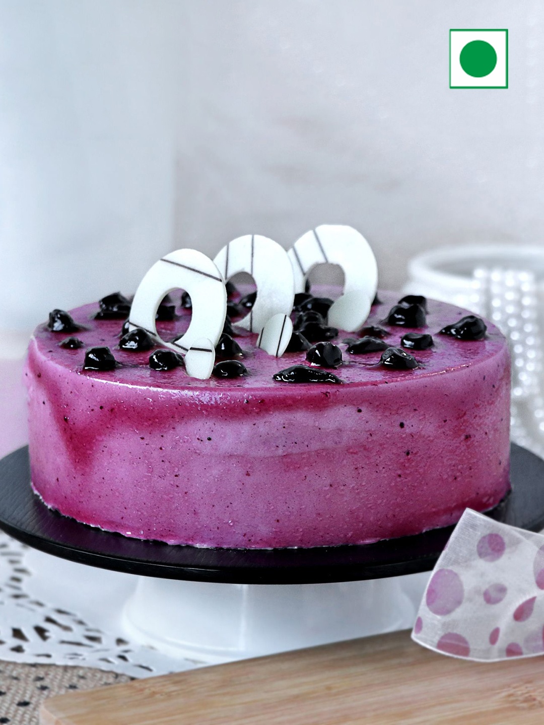 

IGP Blueberry Flavour Eggless Round Cakes 1Kg, Purple
