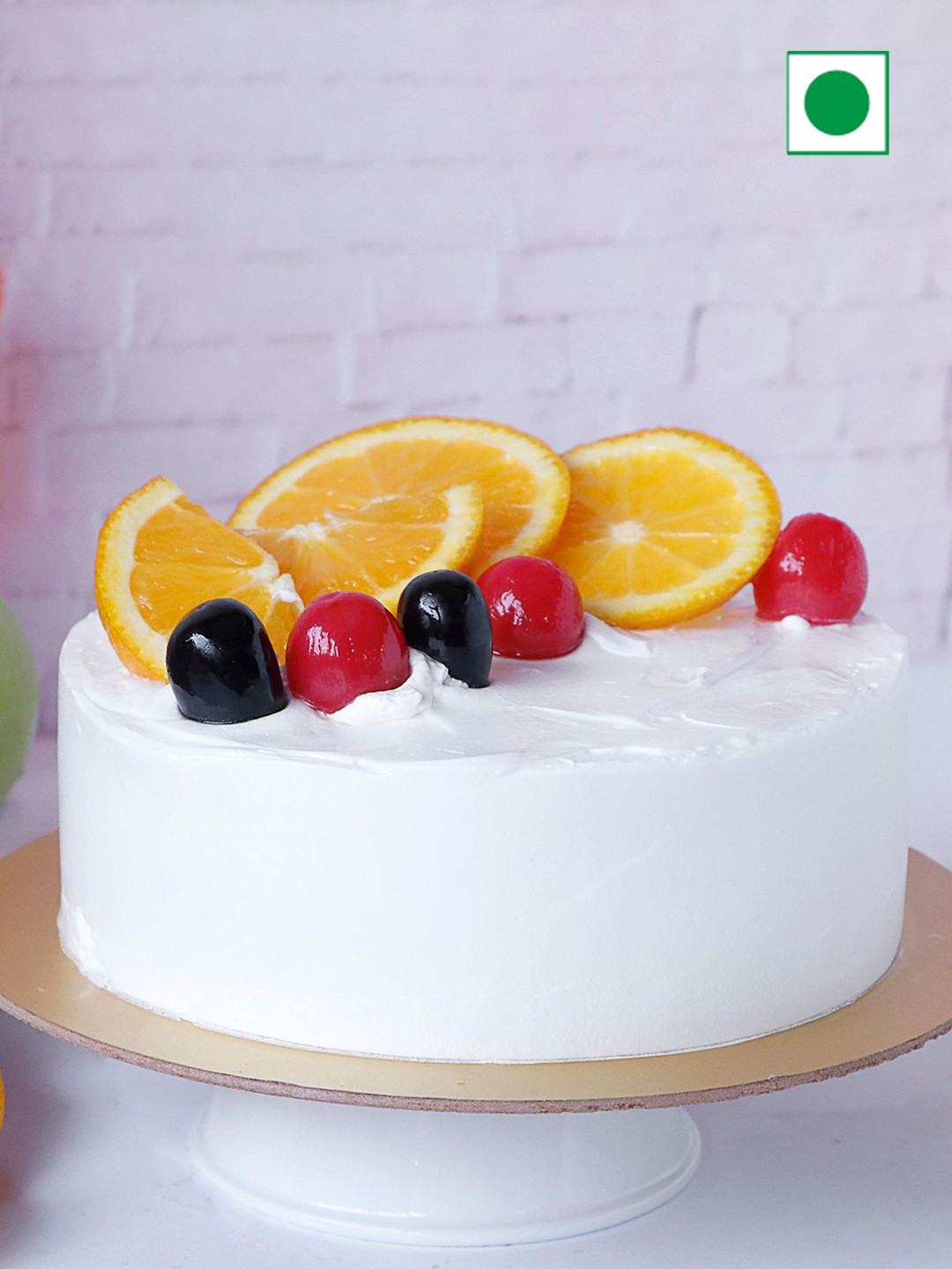 

IGP Fruit Eggless Round Cake-Half Kg, White