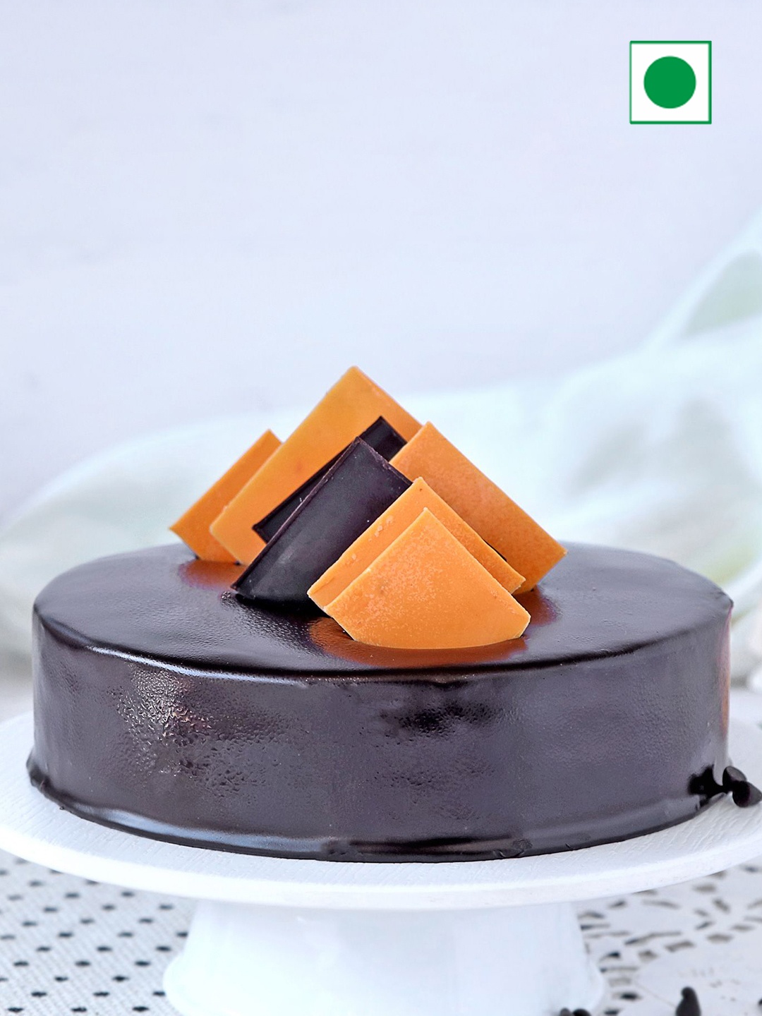 

IGP Chocolate Flavour Eggless Round Cake- 500 G, Brown