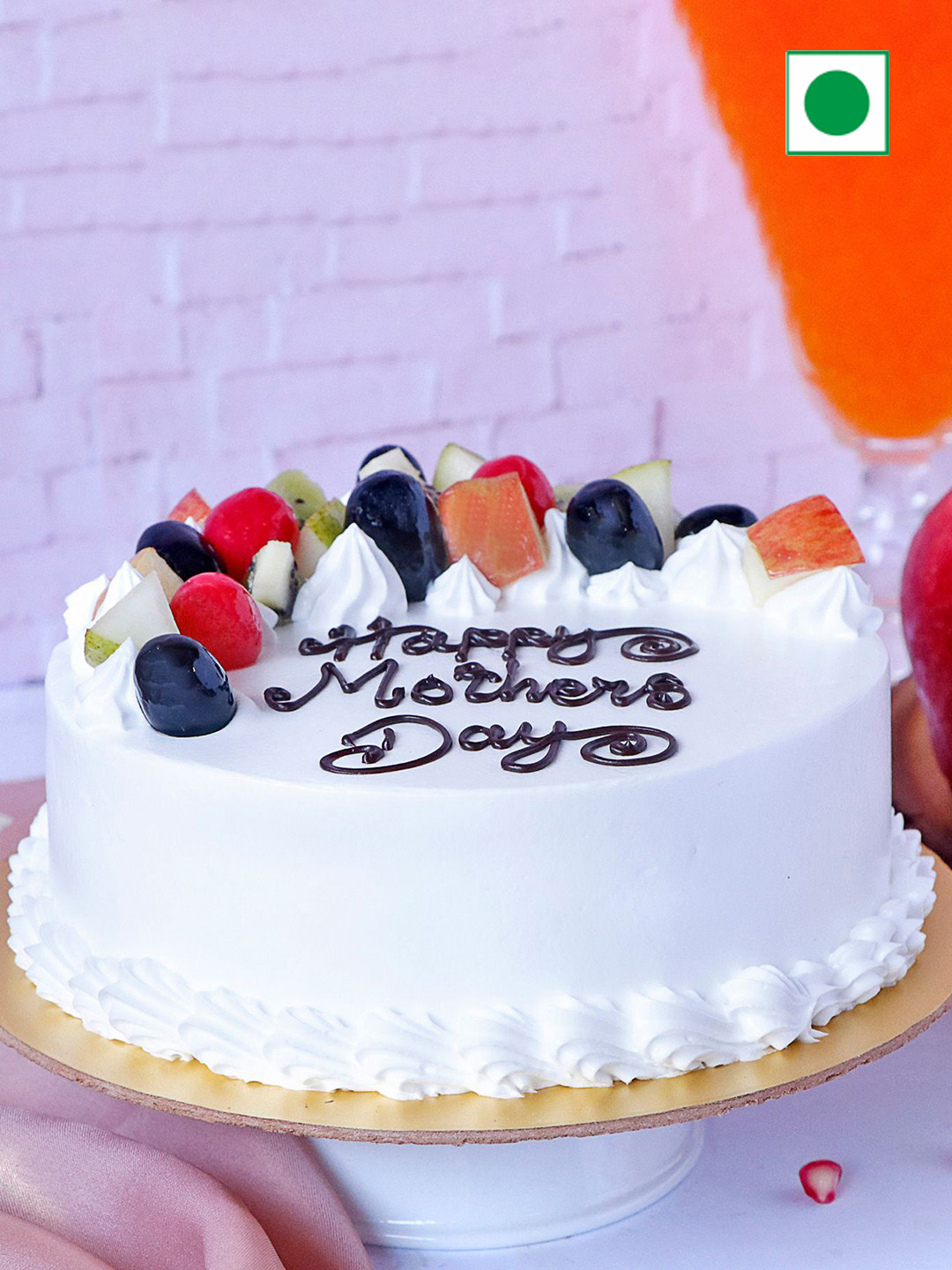 

IGP Mothers Day Mix Fruit Eggless Round Cake -500gm, White