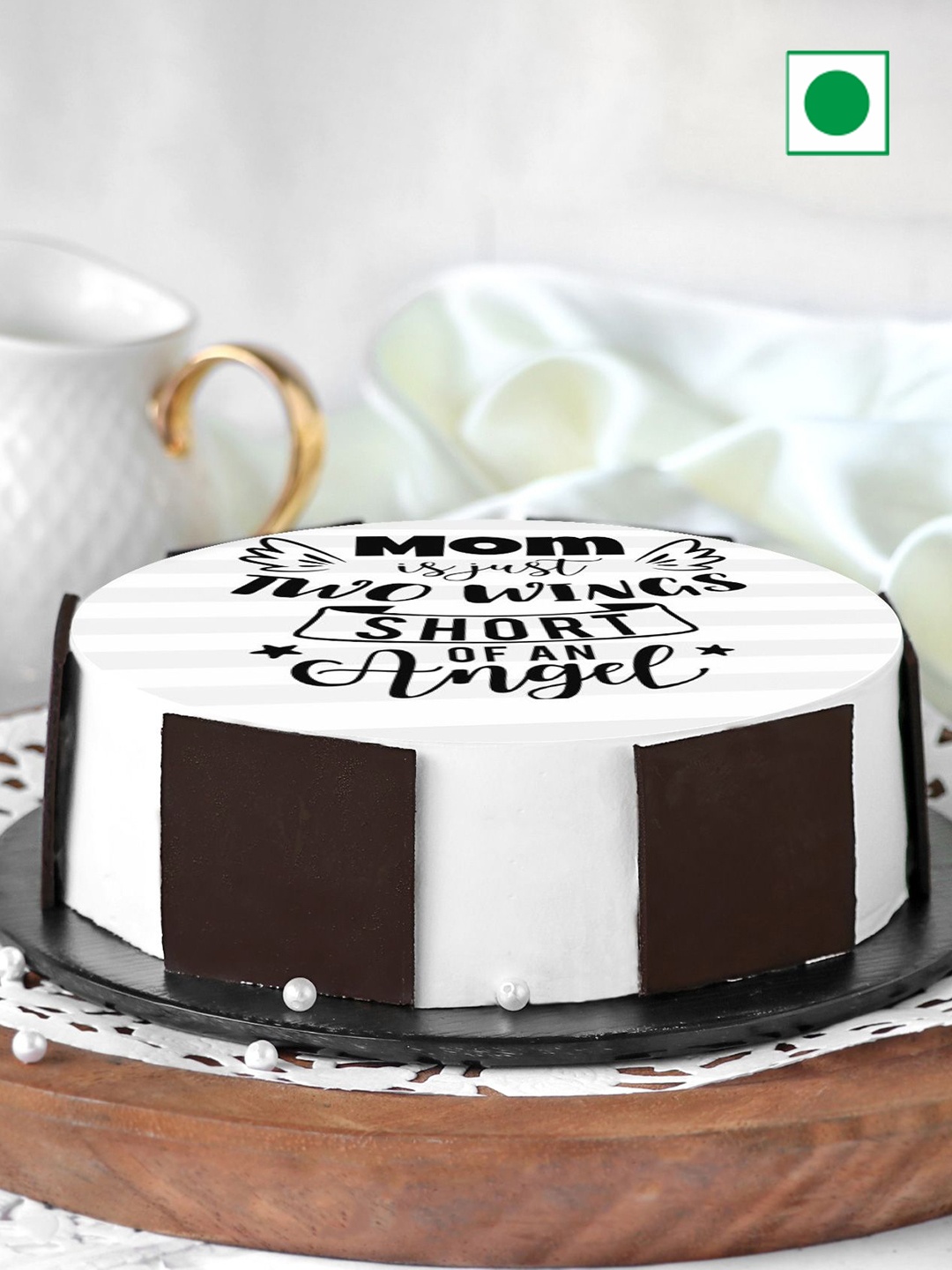 

IGP Chocolate Flavour Eggless Round Cake 500g, White