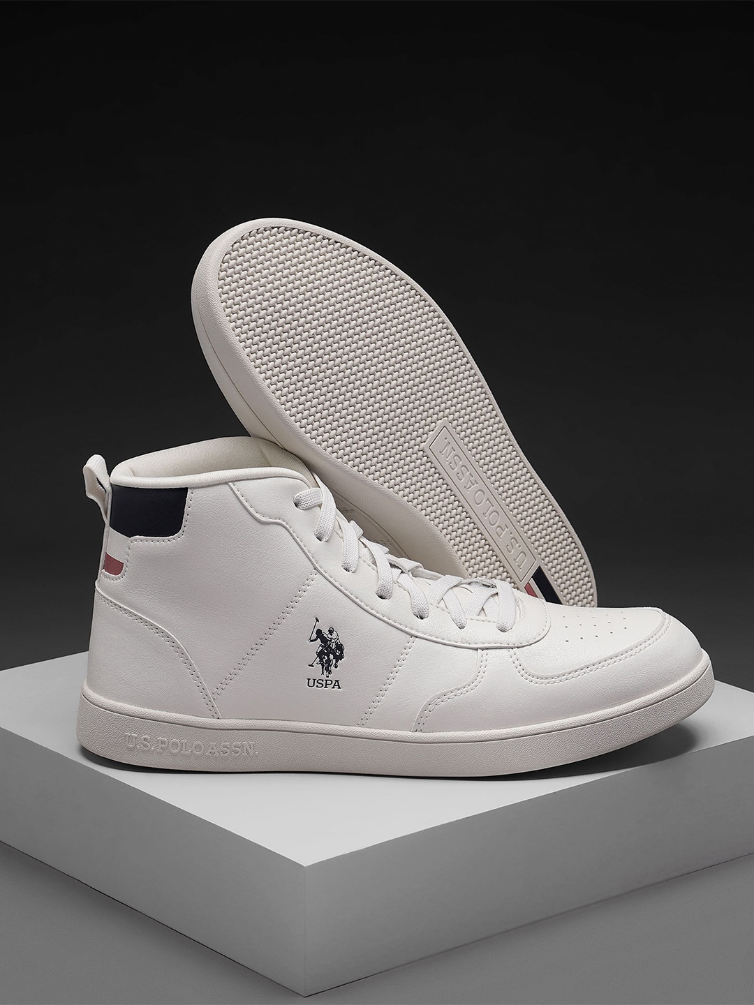 

U.S. Polo Assn. Men Arrick 3.0 All Day Mid Top Sneakers, Off white