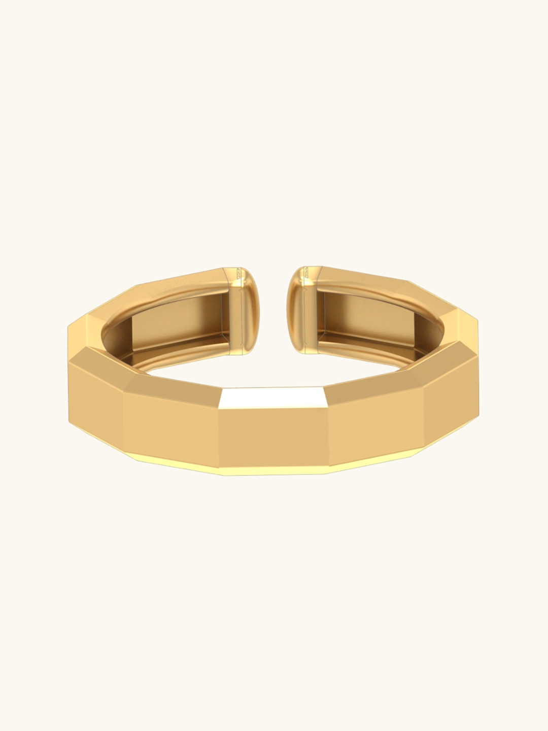 

Mabel 925 Sterling Silver 18K Gold-Plated Brick Finger Ring