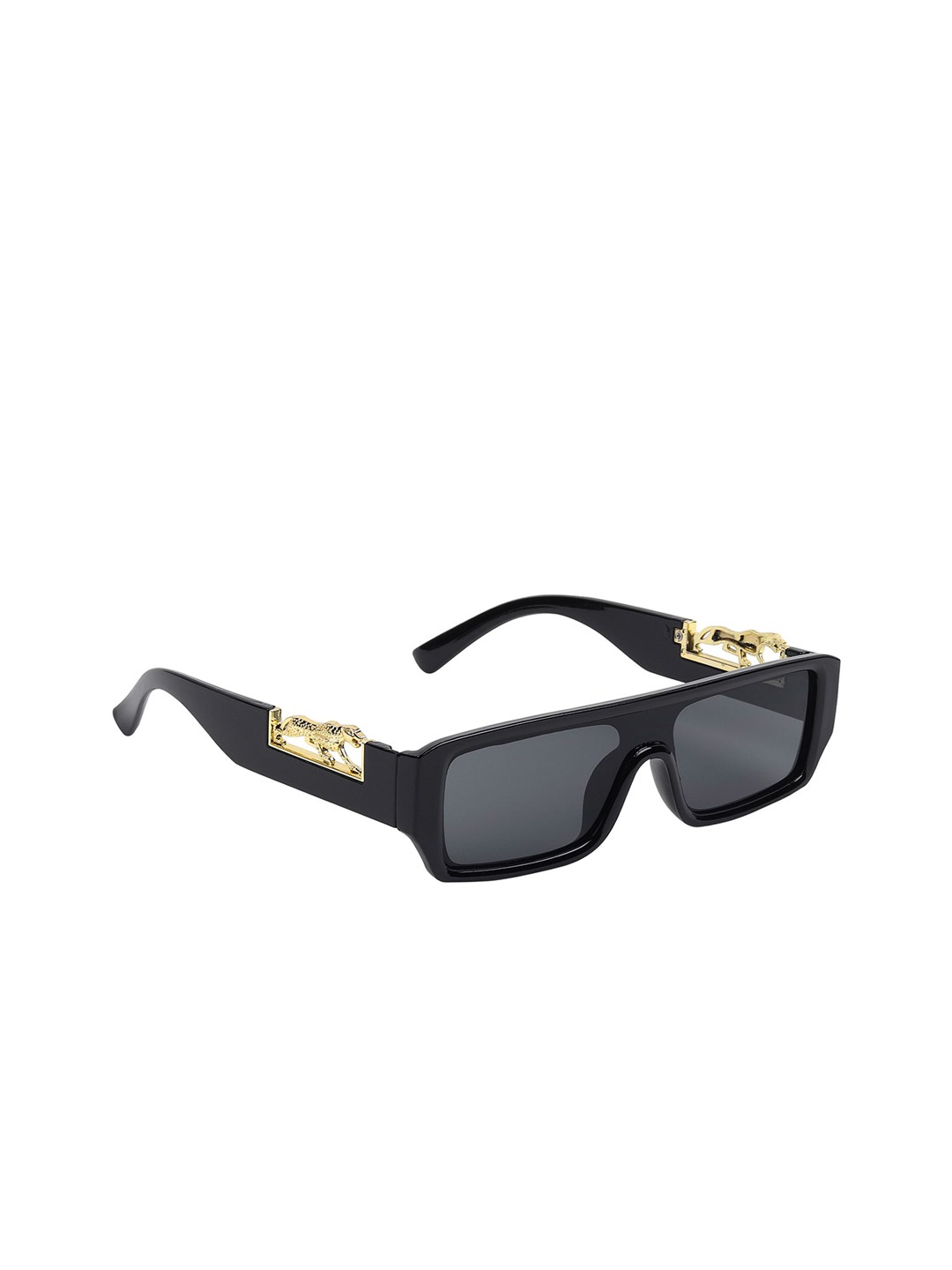 

CRIBA Unisex Rectangle Sunglasses With UV Protected Lens CR_CARTIER-BLK, Black