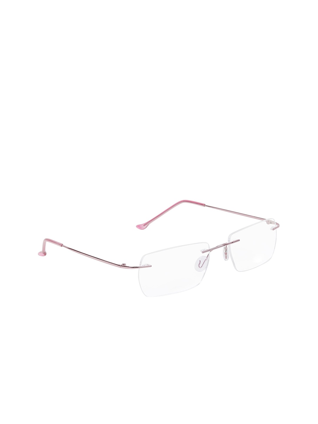 

CRIBA Unisex Rectangle Sunglasses with UV Protected Lens CR_PINK-ODYSEY, Transparent