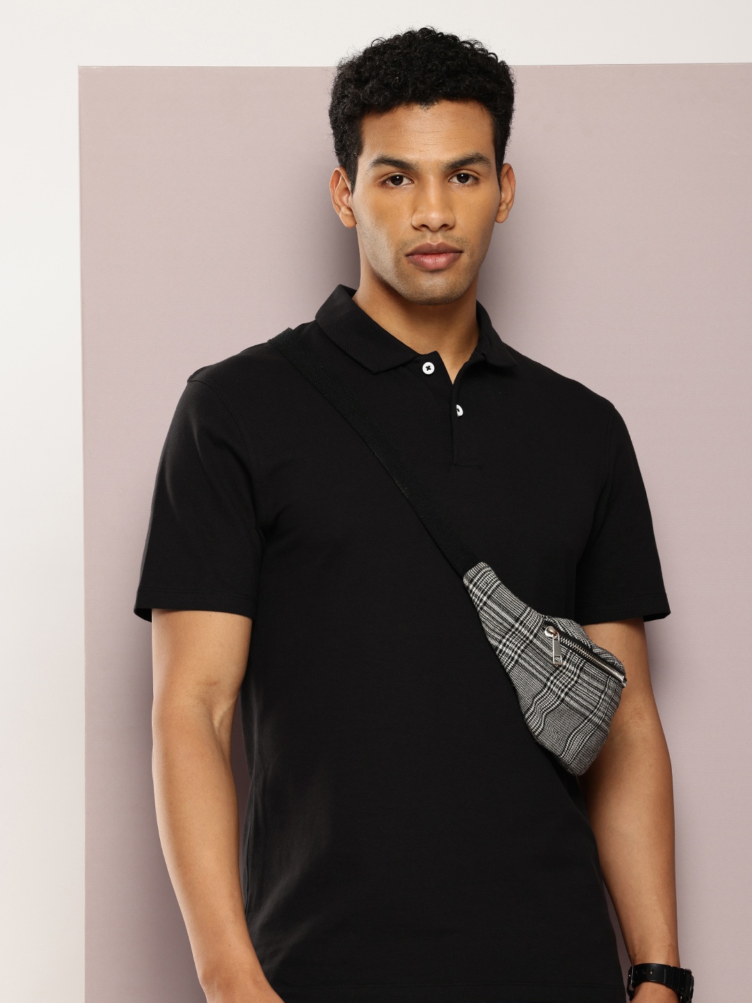 

Kook N Keech Men Polo Collar T-shirt, Black