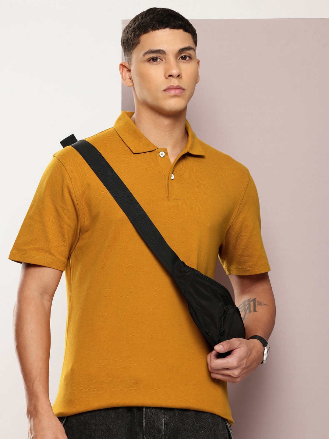 

Kook N Keech Mens Golf Polo Tshirt, Gold