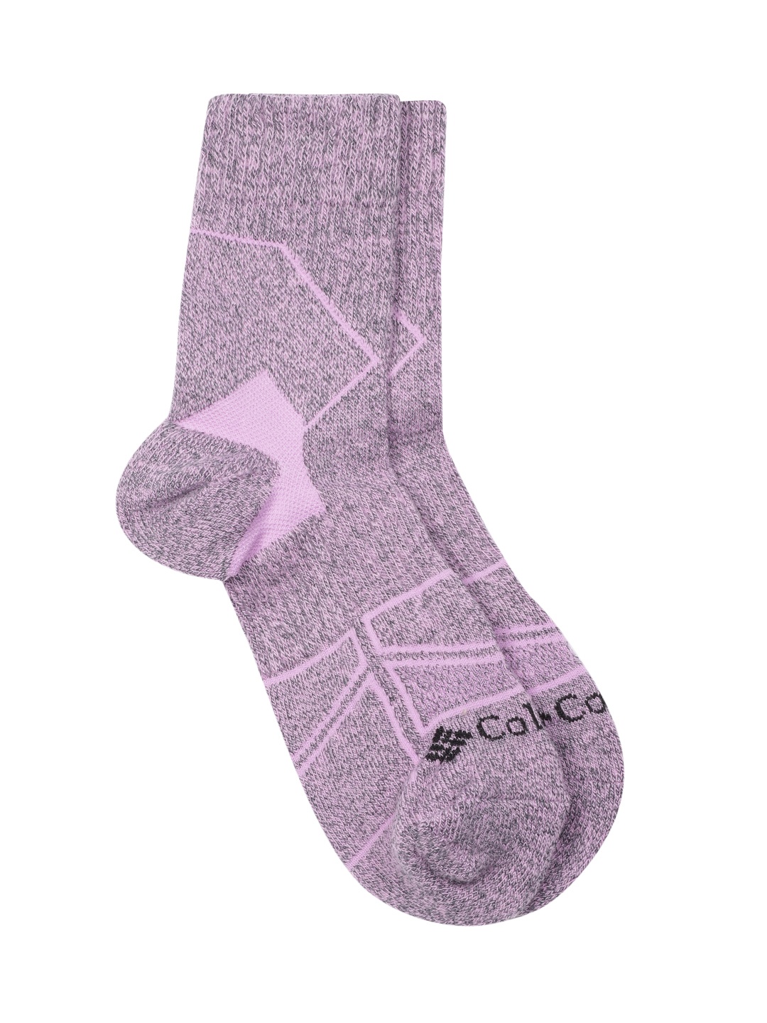 

Columbia Unisex Patterned Above Ankle Length Hike Quarter Medium Weight Socks, Purple