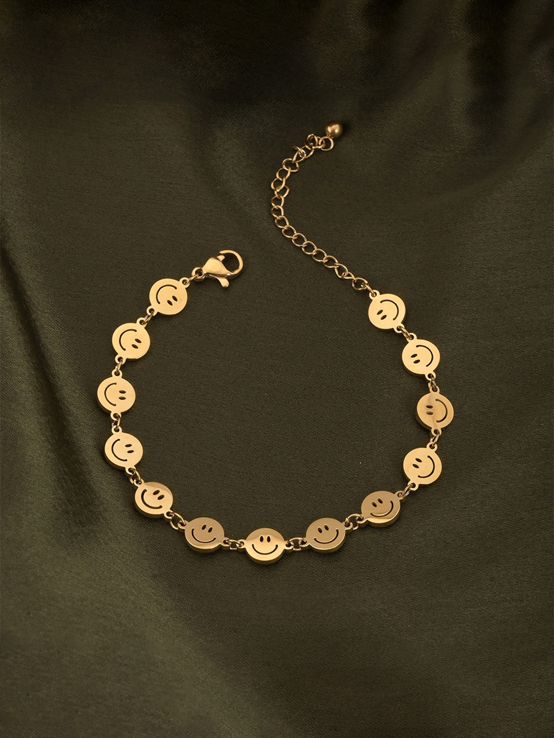 

PALMONAS Smile 18K Gold-Plated Stainless Steel Link Bracelet