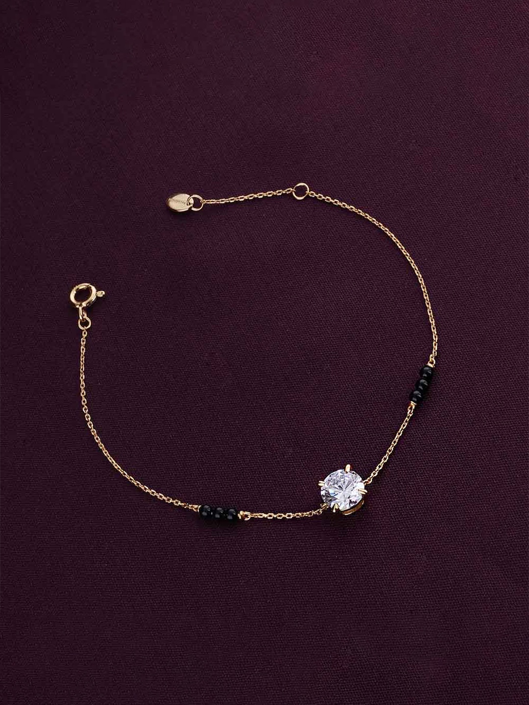 

PALMONAS Cubic Zirconia 18K Gold Plated Stainless Steel Wraparound Bracelet