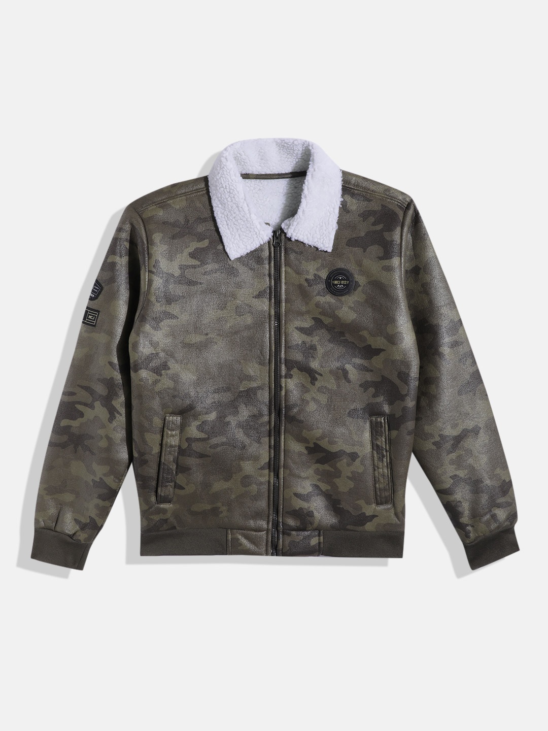 

Monte Carlo Boys Camouflage Bomber Jacket, Olive