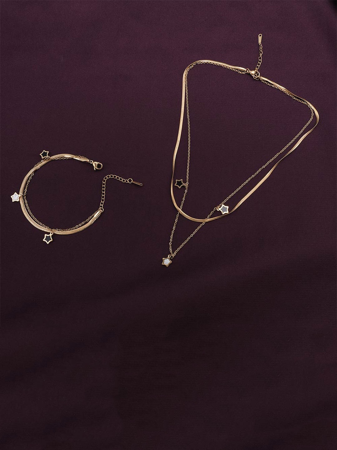 

PALMONAS Starry Gold-Plated Necklace & Bracelet