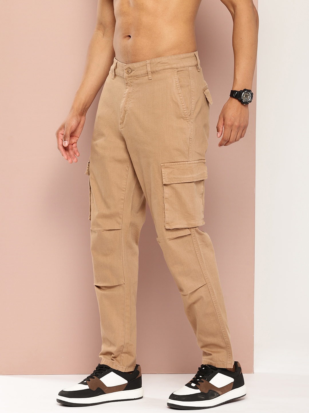 

Harvard Men Comfort Slim Fit Cargos, Khaki