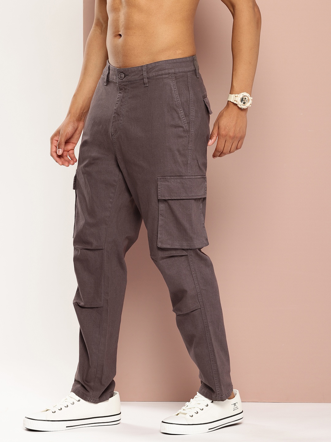 

Harvard Men Comfort Slim Fit Cargos, Grey