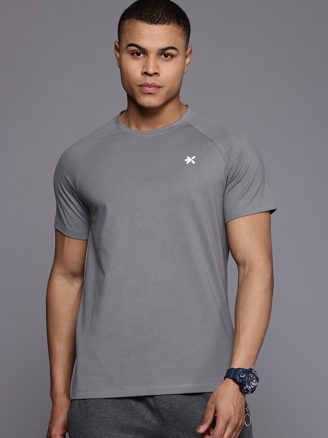 

HRX by Hrithik Roshan Men Typography Printed Sports T-shirt, Grey