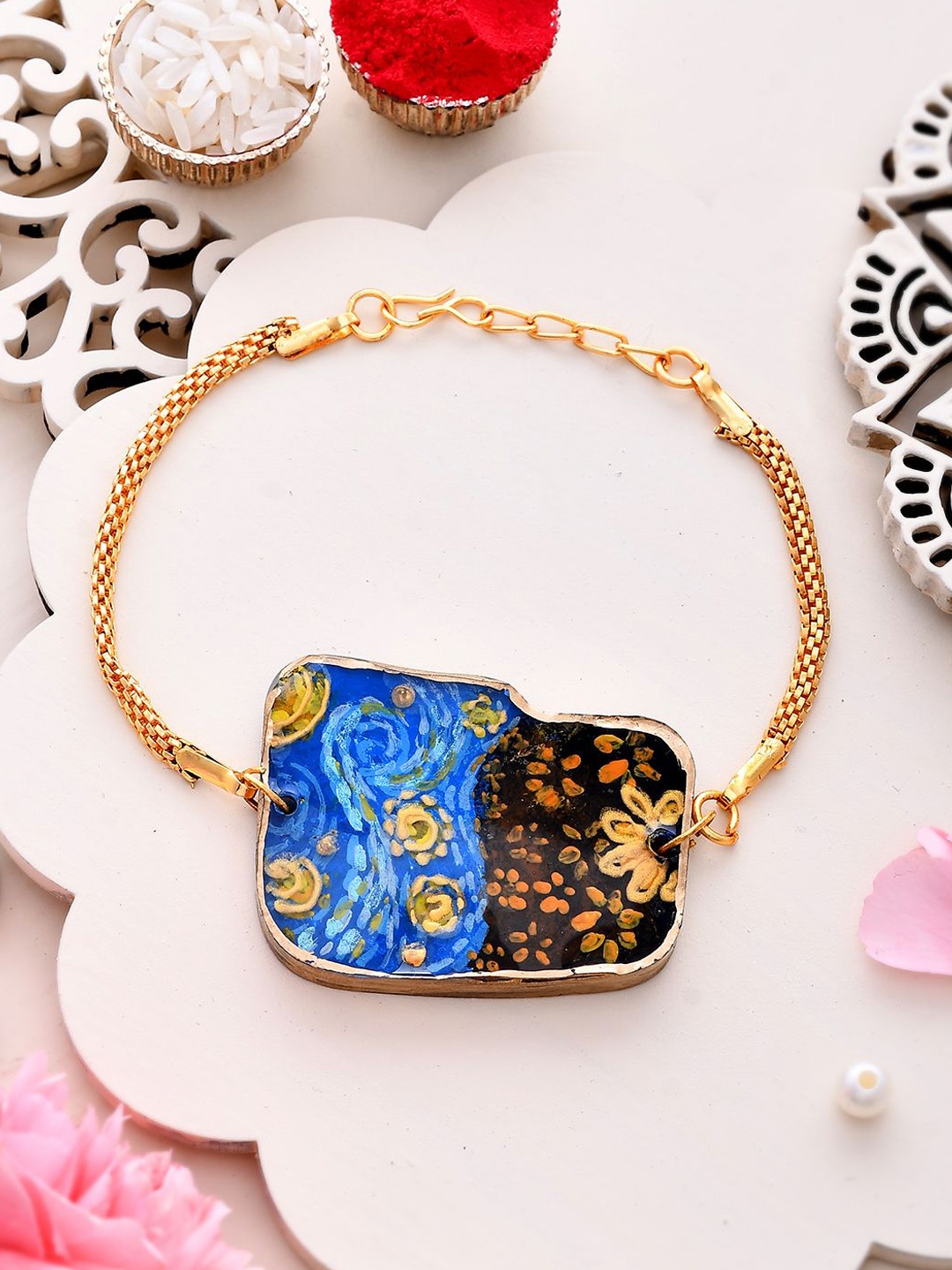 

Aapno Rajasthan Wraparound Rakhi, Blue